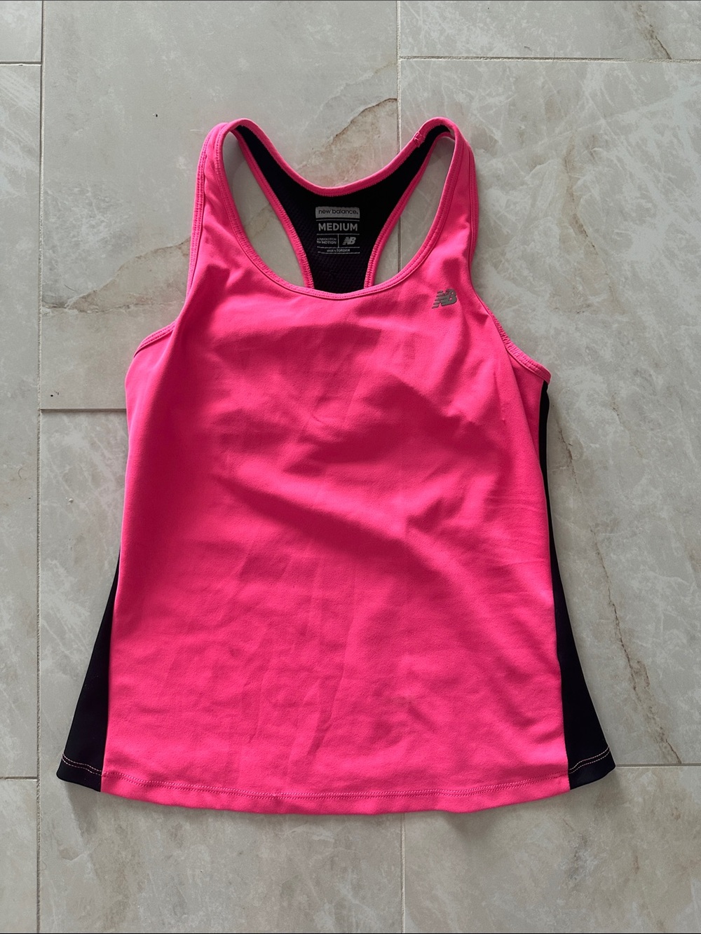 New Balance Pink and Black Racerback Tank Top